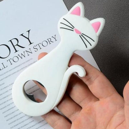 Cute Cat Bottle Opener - Stainless Steel Design for Bar & Kitchen-Bottle Opener-White-2-Colydia