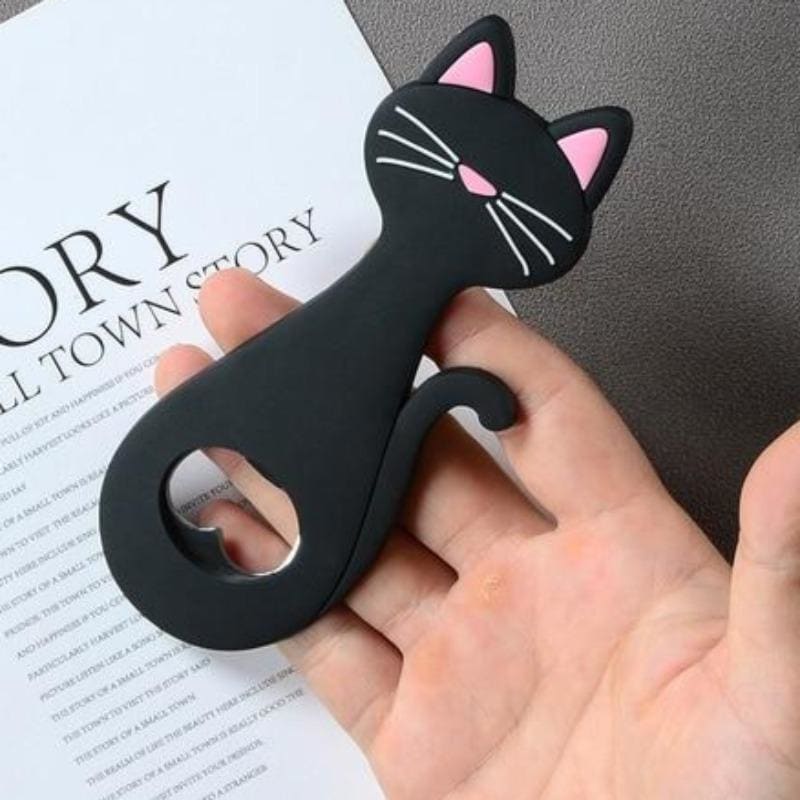 Cute Cat Bottle Opener - Stainless Steel Design for Bar & Kitchen-Bottle Opener-Black-3-Colydia