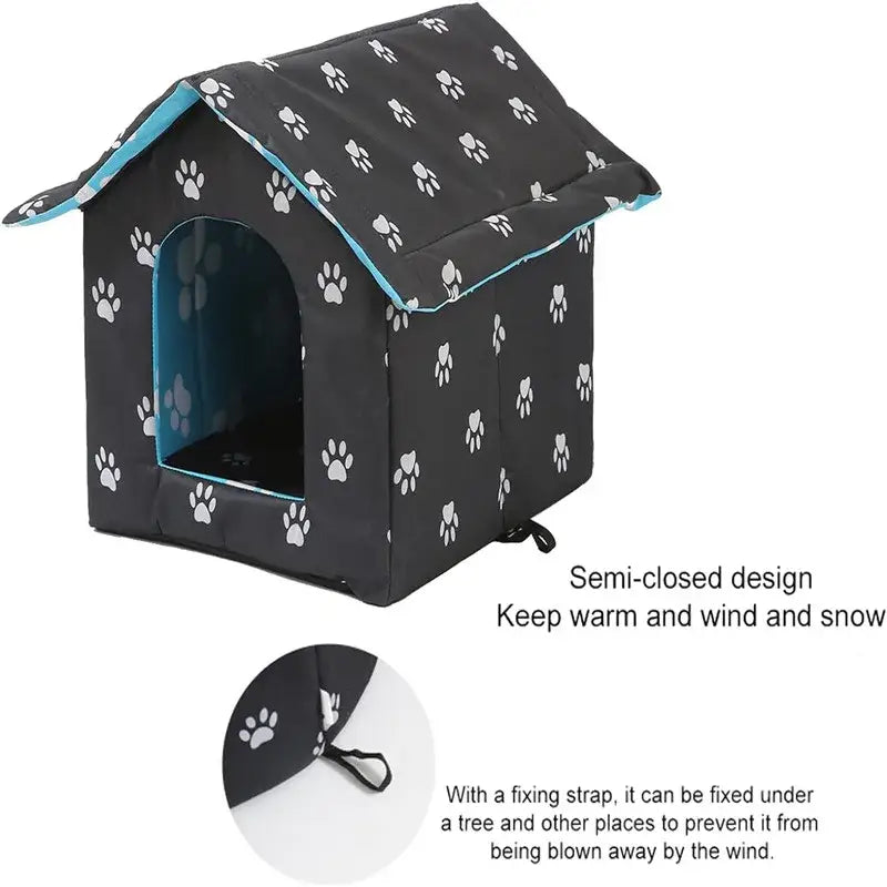 Weatherproof Outdoor Cat House with Heat Retention | S/M/L Sizes-Outdoor Cat House-5-Colydia