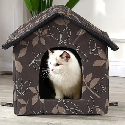 Weatherproof Outdoor Cat House with Heat Retention | S/M/L Sizes-Outdoor Cat House-2-Colydia