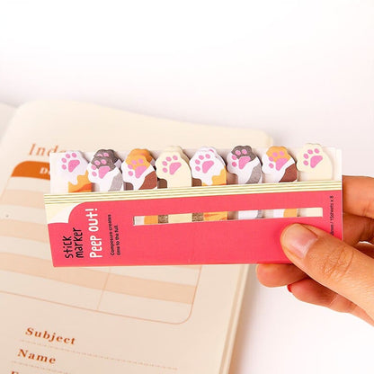 Cute Cat Paw Bookmark Stickers for Fun and Practical Marking-Product Type: Bookmarks-2-Colydia