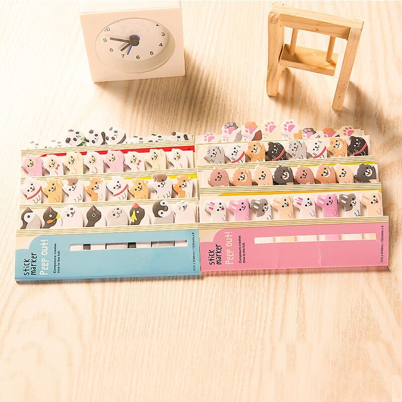 Cute Cat Paw Bookmark Stickers for Fun and Practical Marking-Product Type: Bookmarks-4-Colydia