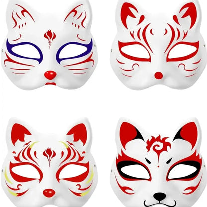 Kawaii DIY White Cat Masks Set – Perfect for Cosplay & Carnivals-DIY Cat Masks Set-5 pieces-6-Colydia