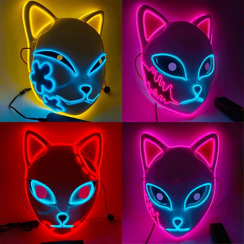 Mystical LED Cat Mask for Halloween - Unlock Your Feline Fantasy-LED Cat Head Mask-9-Colydia