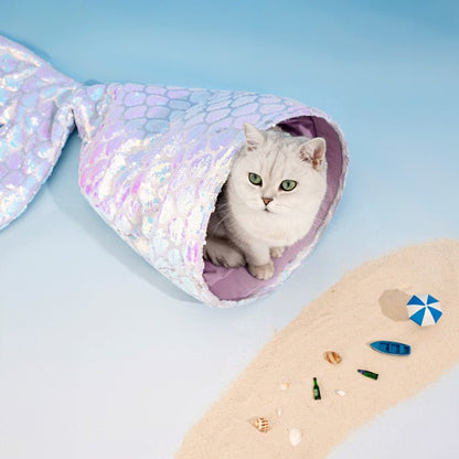 Luxurious Sequin Mermaid Pet Bed - Ultra-Soft Plush Sleeping Bag-Pet Bed-3-Colydia