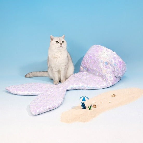 Luxurious Sequin Mermaid Pet Bed - Ultra-Soft Plush Sleeping Bag-Pet Bed-5-Colydia