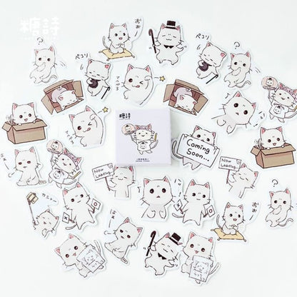 Waterproof Mini Cat Stickers - 45-Piece Set for DIY Decor-Cat Stickers-45 pieces-2-Colydia