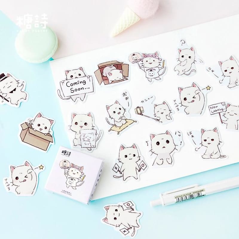 Waterproof Mini Cat Stickers - 45-Piece Set for DIY Decor-Cat Stickers-45 pieces-1-Colydia