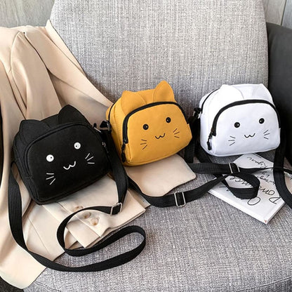 Mini Kawaii Cat Shoulder Bag with Sewn Ears & Zipper Pocket-Shoulder Bag-7-Colydia