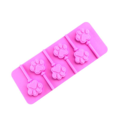 Silicone Cat Paw Lollipop Mold - Non-Stick, Food-Grade, 6 Cavities-Lollipop Mold-7-Colydia