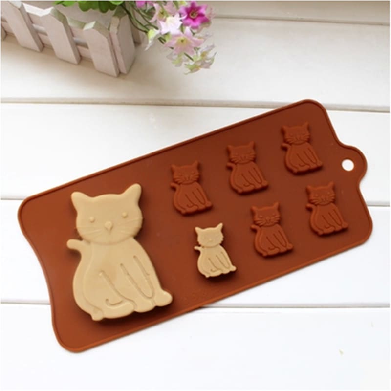 Cat-Shaped Chocolate Mold for Baking, Food-Grade Silicone Mold-Silicone Baking Mold-2-Colydia