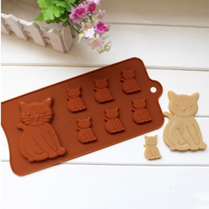 Cat-Shaped Chocolate Mold for Baking, Food-Grade Silicone Mold-Silicone Baking Mold-3-Colydia