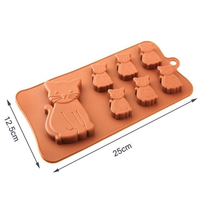 Cat-Shaped Chocolate Mold for Baking, Food-Grade Silicone Mold-Silicone Baking Mold-5-Colydia