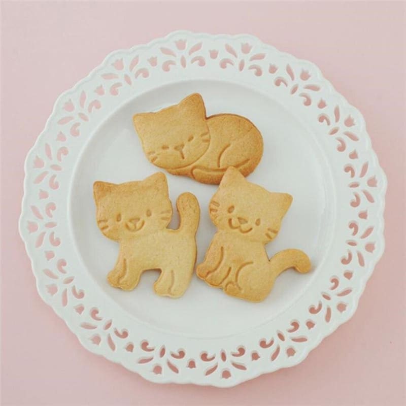 Cat-Shaped Nonstick Baking Molds for Perfect Pastries (Set of 3)-Baking Molds-3 pieces-1-Colydia