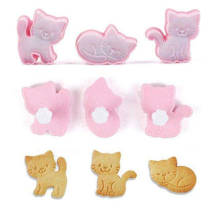 Cat-Shaped Nonstick Baking Molds for Perfect Pastries (Set of 3)-Baking Molds-3 pieces-7-Colydia