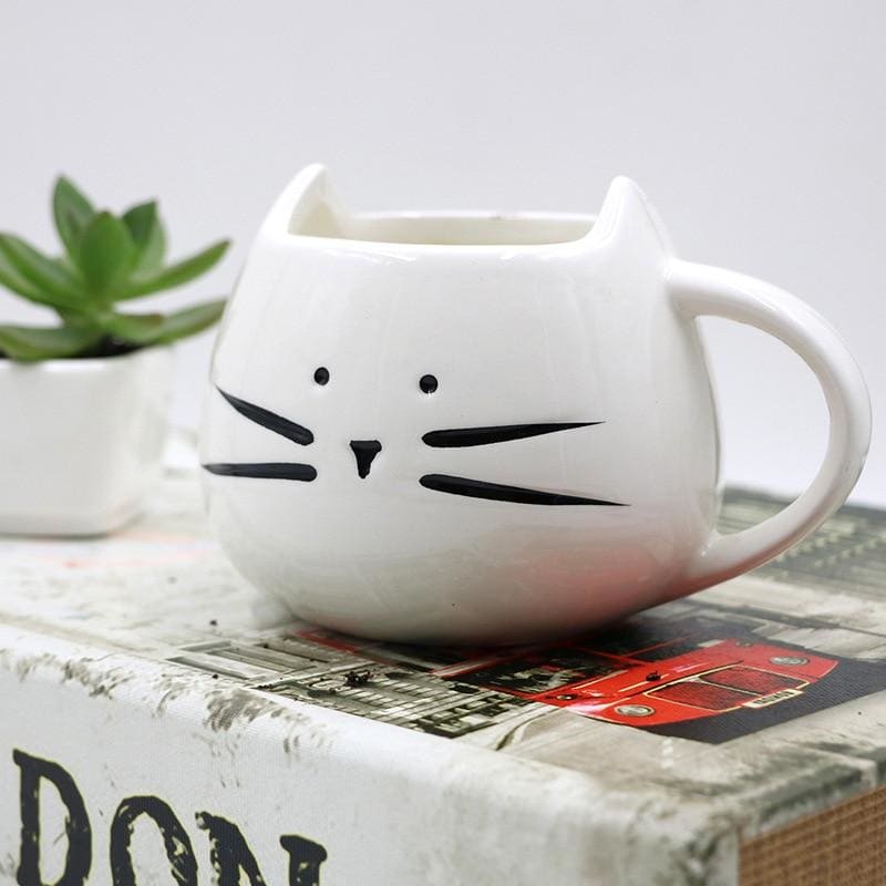 Charming Ceramic Cat Mug with Matching Spoon | Dishwasher Safe-Ceramic Cat Mug Set-5-Colydia