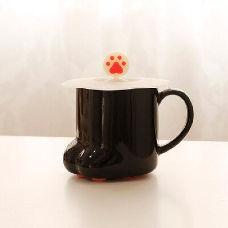 Adorable Cat Paw Ceramic Mug with Pink PAWASKAT™ Paw Pads-Cat-themed Ceramic Mug-Black Paw-9-Colydia