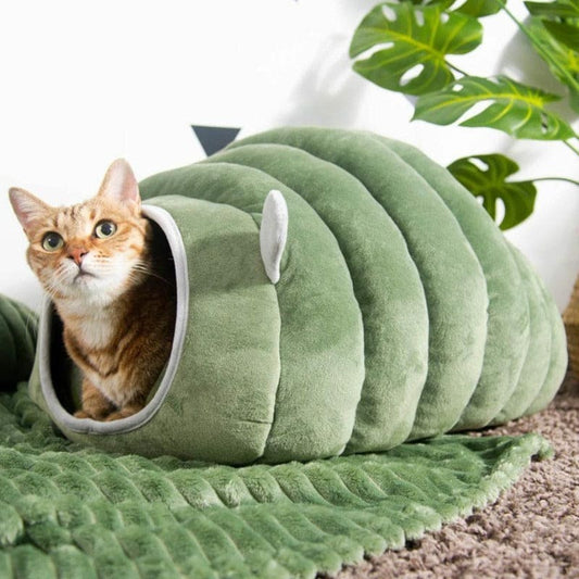 Caterpillar Cat Bed - Cozy, Safe, Easy to Clean Feline Haven-Cat Bed-1-Colydia