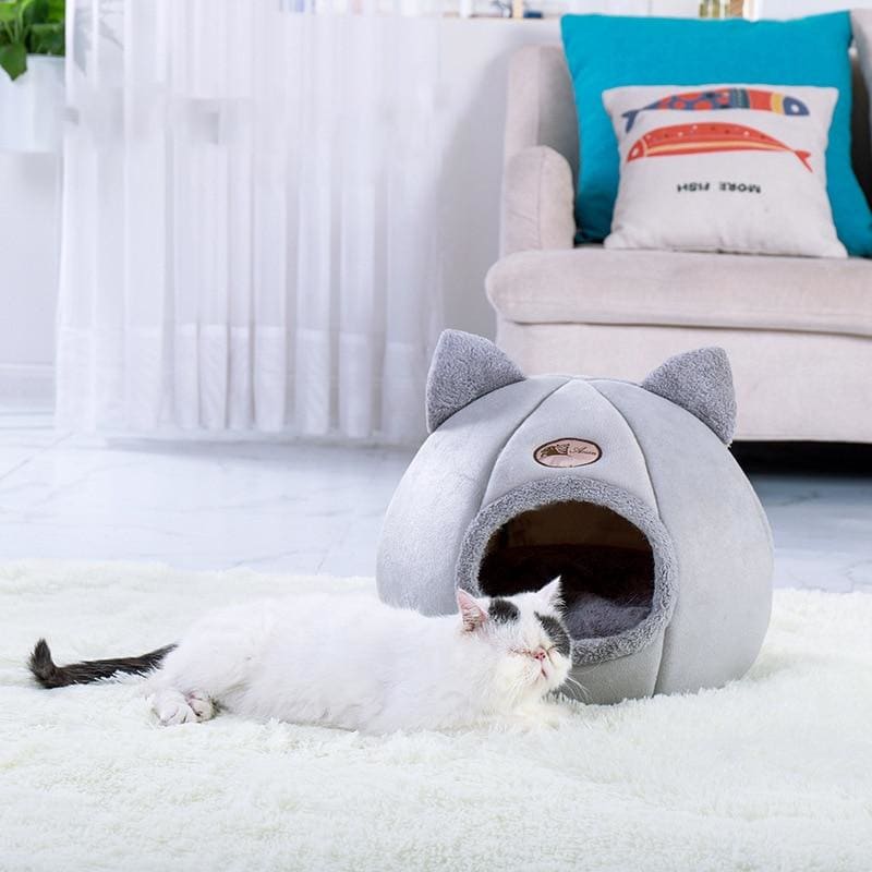 Cozy DEEPKAT™ Cat Niche - Cotton Igloo for Medium-Sized Cats-Cat Bed-L (36x36x36cm)-4-Colydia