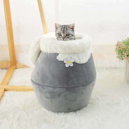 Cozy 3-in-1 Cat Bed in Honey Pot Design with Cushion Included-Cat Bed-5-Colydia