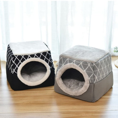 Cozy Cat Igloo Bed for Indoor Comfort - Plush & Insulated Design-Cat Bed-7-Colydia