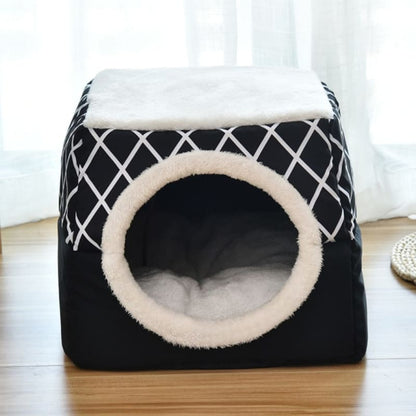 Cozy Cat Igloo Bed for Indoor Comfort - Plush & Insulated Design-Cat Bed-5-Colydia