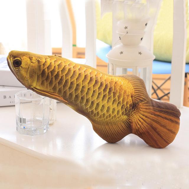 Irresistible Catnip Fish Toy - 4 Sizes, Kicker Fun for Active Cats-Cat Toy-Arowana-20cm-6-Colydia