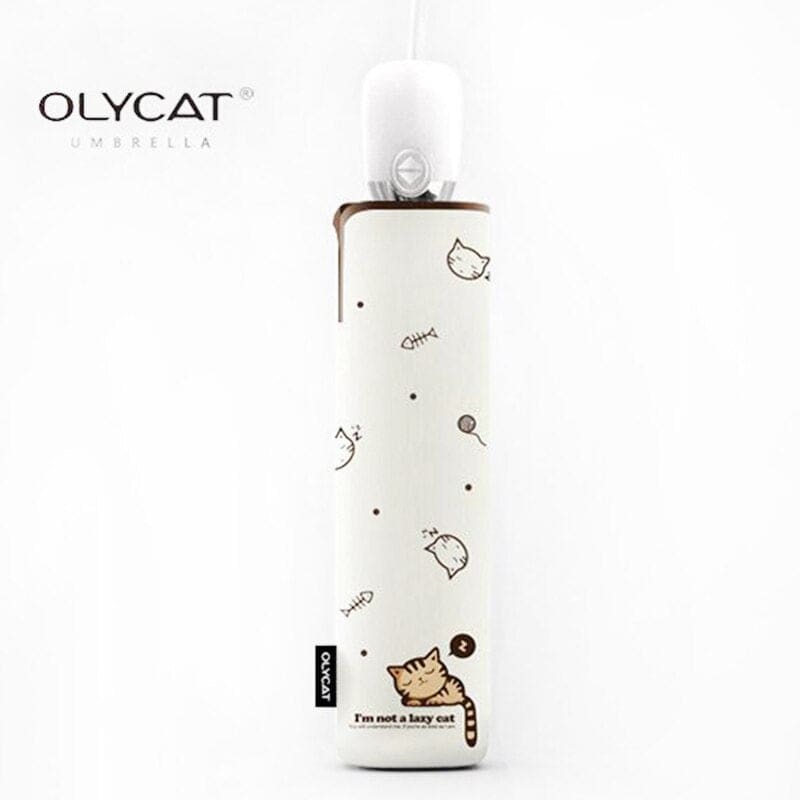 Compact Lazy Cat Patterned Umbrella - Lightweight & Weatherproof-Compact Cat Umbrella-8-Colydia