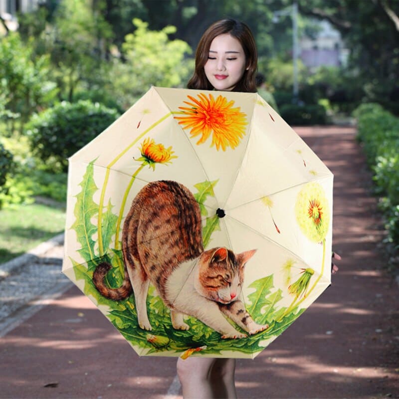 Compact Cat Umbrella with UV Protection | BRELLASKAT™ Portable Shade-Compact Cat Umbrella-2-Colydia