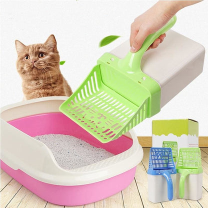 Extra Wide Plastic Cat Litter Scoop with Bags - Easy Sifting-Cat Litter Scoop-1-Colydia