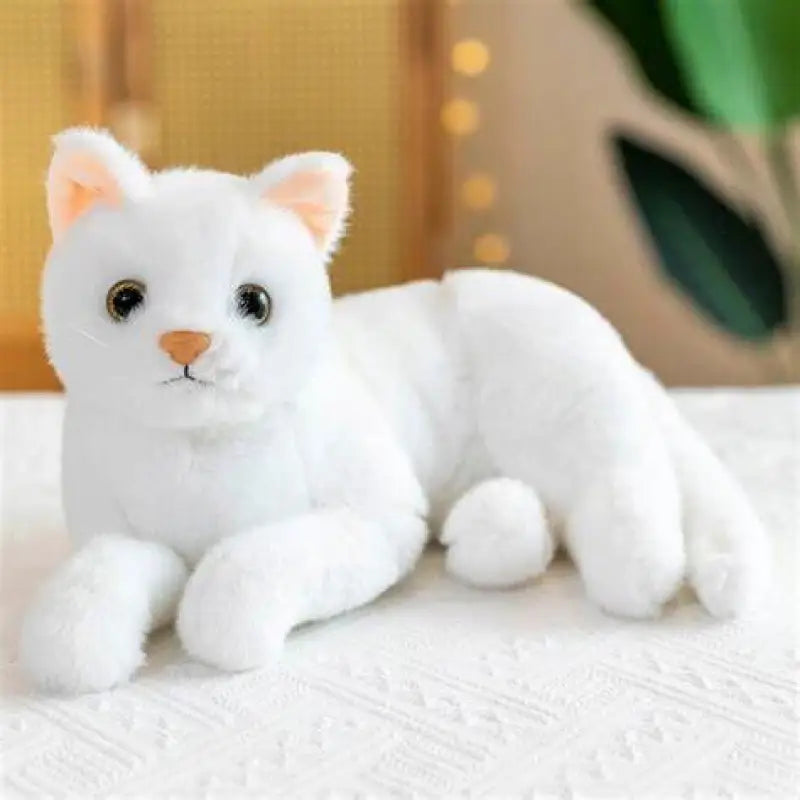 Soft White Cat Plush Toy – 31 cm Cuddly & Decorative Companion-Plush Toy-1-Colydia