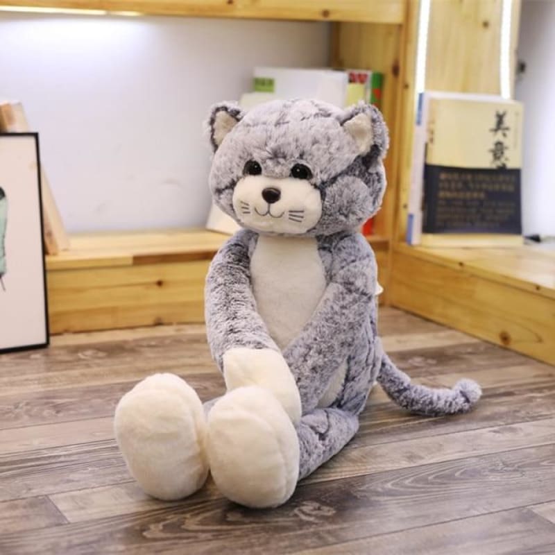 Adorable Lifelike Cat Plush Toy - Soft, Shiny Eyes, Perfect Gift-Plush Toy-50cm-Gray-7-Colydia