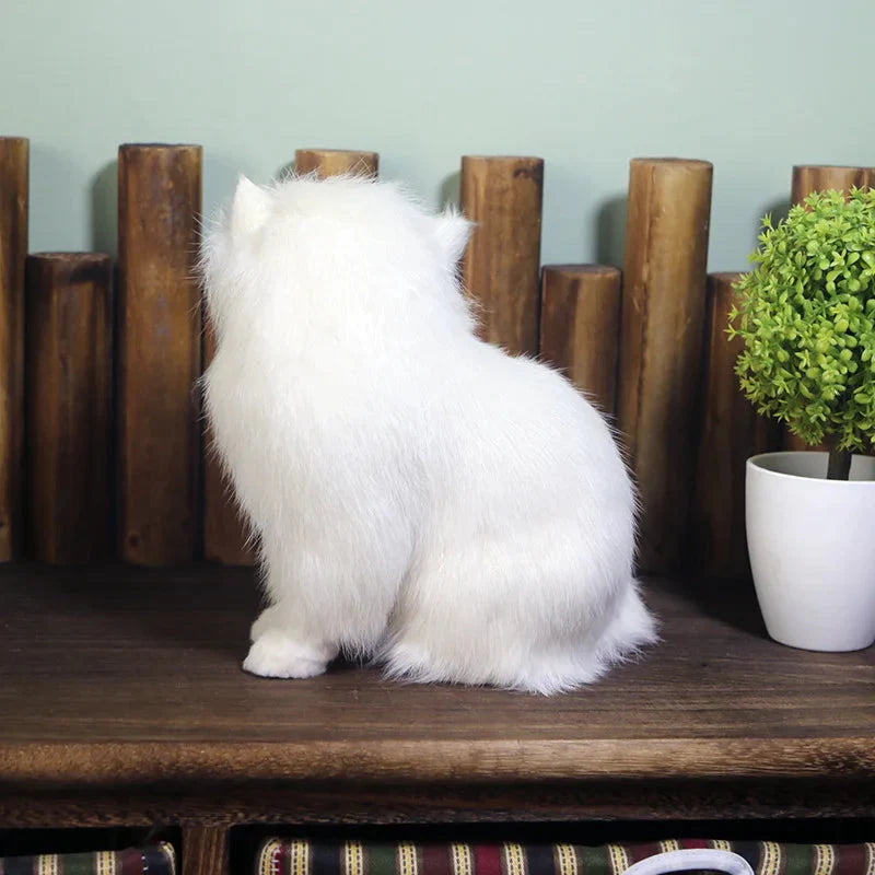 Realistic Handmade Persian Cat Plush Toy for Collectors & Decor-Plush Toy-5-Colydia