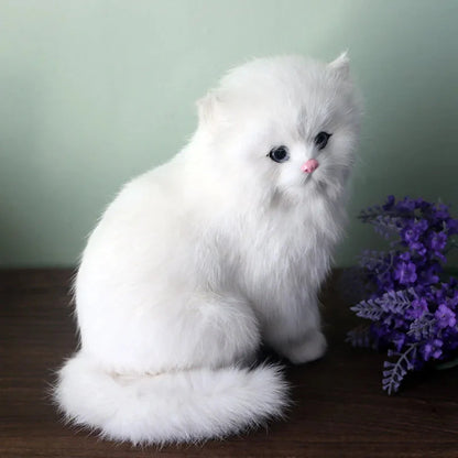 Realistic Handmade Persian Cat Plush Toy for Collectors & Decor-Plush Toy-3-Colydia