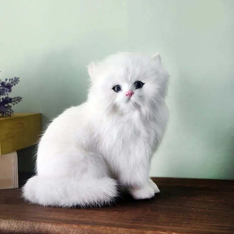 Realistic Handmade Persian Cat Plush Toy for Collectors & Decor-Plush Toy-1-Colydia