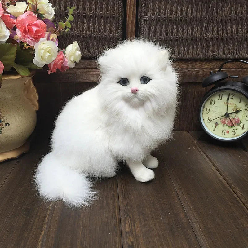 Realistic Handmade Persian Cat Plush Toy for Collectors & Decor-Plush Toy-2-Colydia