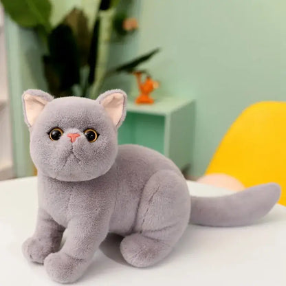 Adorable Gray Kitten Plush Toy - Soft, Realistic, 26 cm Cuddle Buddy-Plush Toy-1-Colydia