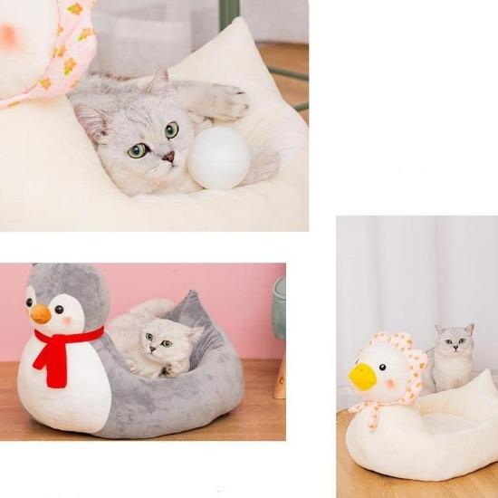 Cozy Penguin & Duck Pet Bed - Soft, Durable, Year-Round Comfort-Pet Bed-6-Colydia