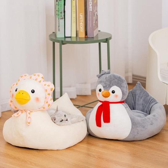 Cozy Penguin & Duck Pet Bed - Soft, Durable, Year-Round Comfort-Pet Bed-1-Colydia