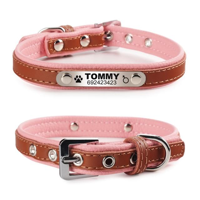 Custom Engraved Pet Collar with Durable PU Leather and Comfort Fit-Custom Engraved Pet Collar-Brown-XS-9-Colydia