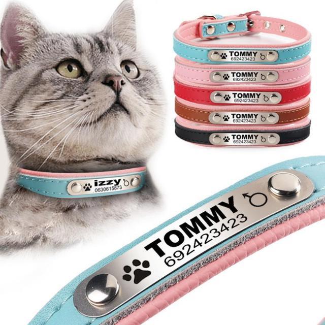 Custom Engraved Pet Collar with Durable PU Leather and Comfort Fit-Custom Engraved Pet Collar-1-Colydia