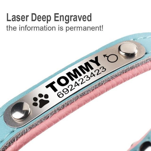 Custom Engraved Pet Collar with Durable PU Leather and Comfort Fit-Custom Engraved Pet Collar-3-Colydia