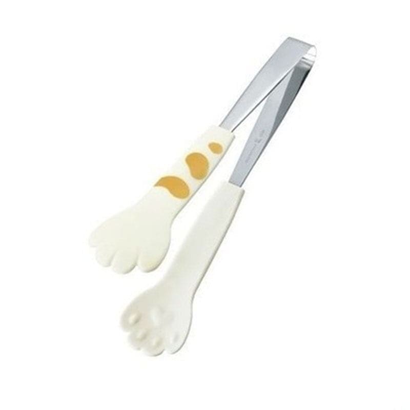 Adorable Cat Paw Food Tongs - Heat Resistant, Non-Slip Handle-Kitchen Tongs-White (Size L)-8-Colydia