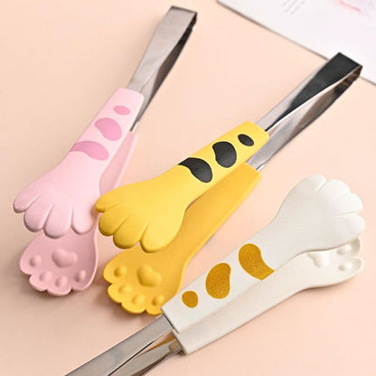 Adorable Cat Paw Food Tongs - Heat Resistant, Non-Slip Handle-Kitchen Tongs-1-Colydia