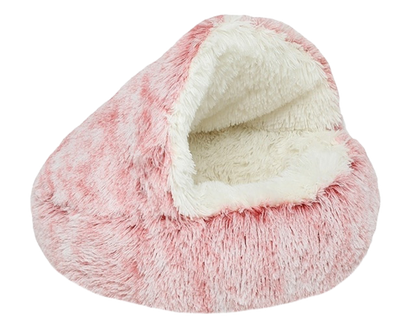 Comfy Pet Bed with Blanket Cave-Pet Bed-Pink-Medium-5-Colydia