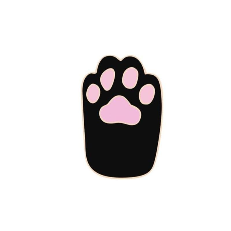 Enamel Cat Paw Pin - Cute Accessories for Jackets & Bags-Enamel Pin-Black-6-Colydia