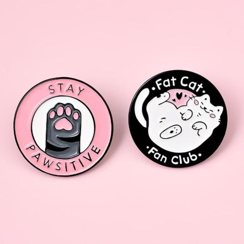 Adorable Cat Pins - Imitate Major Logos: Starbucks & NASA Styles-Cat-themed Enamel Pins-2-Colydia