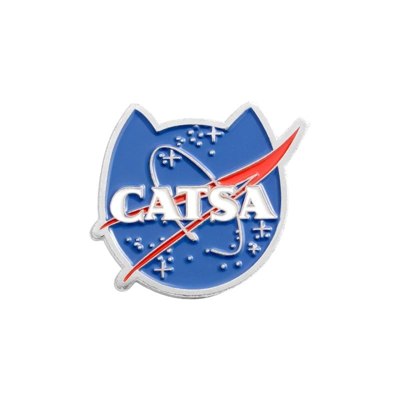 Adorable Cat Pins - Imitate Major Logos: Starbucks & NASA Styles-Cat-themed Enamel Pins-Catsa-8-Colydia