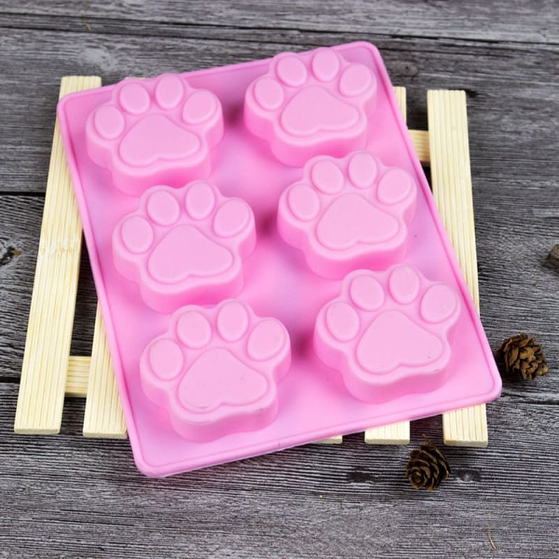 Cat Paw Silicone Mold Plaque - 6 Durable, Easy-Clean Molds-Silicone Baking Mold-1-Colydia