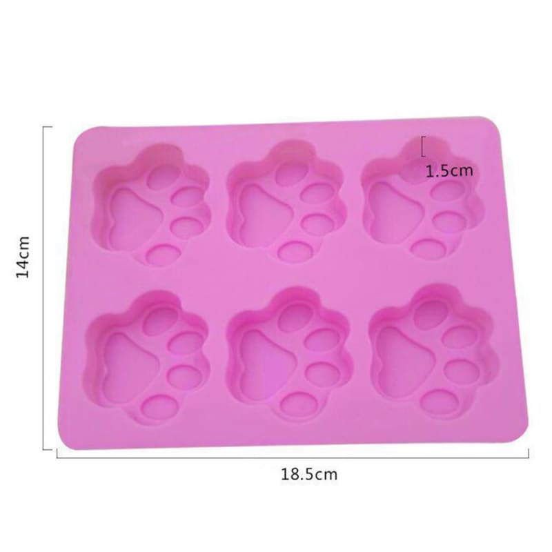 Cat Paw Silicone Mold Plaque - 6 Durable, Easy-Clean Molds-Silicone Baking Mold-6-Colydia